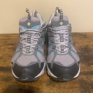 Columbia Gray Teal Outdoor Hiking Trail Shoes Women's Size 9 Omni Grip